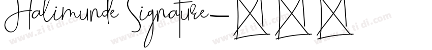 Halimunde Signature字体转换